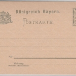 Bayern - Augsburg 1902, 2 Pfg. Rauten GA-Karte/privater Zudruck (BB VDI)