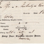 Bayern/Baden - Augsburg 1848, Fahrpost-Aufgabeschein (Ortsvrodruck) n. Carlsruhe
