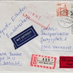 Berlin - 200+190+10 Pfg. B&S, Lupo-Eilboten-Einschreibebrief Berlin - Hannover