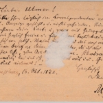 DR - Strassburg i. Els. 1874 Hufeisen-Stpl. 1/2 Gr. Brustschild Ganzsache