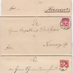 DR - Bautzen1884/87, K1 a. 4 Briefen - alle mit Inhalt
