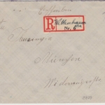 DR - Wettenhausen 1926, bar (?) frankierter Einschreibebrief n. München