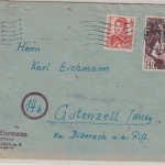 BRD - 14 Fr. Gießerei u.a., Brief Saarbrücken - Gutenzell 1948