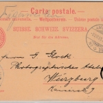 Schweiz - Ambulant No. 30 (Bahnpost), 10 Rp. GA-Karte Aufgabe Tägerwilen 1898