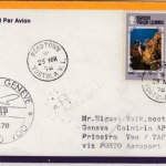 British Virgin Islands - LupoBrief Zuleitung TAP 1st flight Porto - Genf 1978