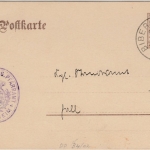 Württemberg - 3 Pfg. Dienst-GA-Karte/Oberamtsverkehr Bibersfeld - Hall 1910