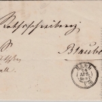 Württemberg - Blaubeuren/Hall 1867, Dienstwendebrief m. Inhalt