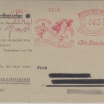 DR - 3 Pfg. AFS "Gminder Halblinnen", Drucksachenkarte Schwäbisch Hall 1933