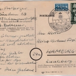 BRD - München - Atomkraft f.d. Frieden, SST a. Karte n. hamburg 1955