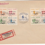 SBZ/Lokalausgabe Spremberg - versch. Sätze a. 3 Einschreibebriefen 1946