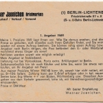 Berlin - 6 Pfg. Schwarzaufdruck, Faltdrucksache Berlin - Tettnang 1949