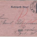 DR - 30 Pfg. Krone/Adler, GA-Rohrpostumschlag Berlin SO P16 - Risxdorf 1899