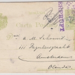 Rumänien - 5 B. GA-Karte + Zusatz n. HOLLAND, Ploesti - Amsterdam 1916