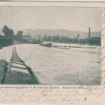 Sachsen - Bockwa b. Zwickau, Überschwemmung 1899, sw-AK gelaufen i.d. SCHWEIZ