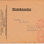 DR - 5 Pfg. Gebühren-FS, Drucksache Breslau - Cottbus 1928, ohne Inhalt