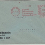 DR - 12 Pfg. AFS "Stadtverwaltung", Brief Waldenburg - Hannover 1941