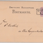 DR - Gnadenfrey (1878), Ra2 a. 5 PfgE GA-Karte n. Oberlangenbielau (?)