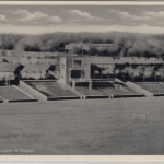 Schlesien - Breslau, Friesenwiese i. Stadion, sw-Fotokarte, gelaufen SST 1938