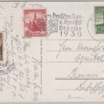 Schlesien - Breslau, Friesenwiese i. Stadion, sw-Fotokarte, gelaufen SST 1938