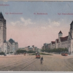 Schlesien - Posen Schlossplatz, Farb-AK ca. 1910, gelaufen 1920