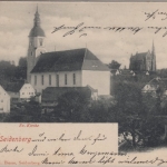 Schlesien - Seidenberg, Evangelische Kirche, sw-Ansicht gelaufen 1900
