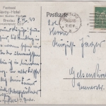 Schlesien - Breslau, Savoy Hotel Festsaal, sw-AK, gelaufen 1923