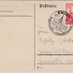 DR - Emden Ausstellung "Wille u. Leistung Ostfrieslands", SST a. Karte 1939 n.