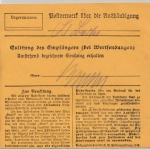 Bayern - Regensburg 3, Paketkarte (unfrei) n. Landau, 30 Pfg. Nachporto 1917