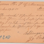 Bayern - Passau 2, K2 in BLAUGRÜN (!!), 15 Pfg. Hupp/Friestaat GA-Karte 1920 n.