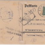 DR - 5 Pfg. Korbdeckel/Dienst, Karte/Irrläufer Erbendorf - Nürnberg 1925, retour