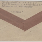 All.Bes. - Erbendorf (1945 ?), gebühr Bezahlt, roter L1 a. Brief n. Wörlitz