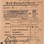 Bayern - Neunburg v.V. 1900, K1 a. Aufagbeschein f. Wertsendung