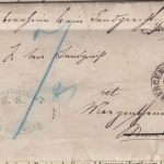 DR/Bayern - Mergentheim/Mainbernheim, Wendebrief (ca. 1871)