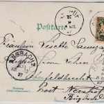 Bayern - Windsheim, Mehrbild-Farblitho(u.a. Amtsgericht, Rathaus), gelaufen 1897