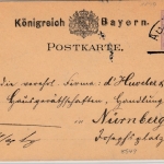 Bayern - Abenberg 27/12 (1879), HKS a. 5 Pfg. GA-Karte v. Dürrenmungenau n.