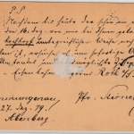 Bayern - Abenberg 27/12 (1879), HKS a. 5 Pfg. GA-Karte v. Dürrenmungenau n.