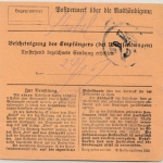 Bayern - 2x30+15 Pfg. Ludwig/Freistaat, Paketkarte Morschreuth - Nürnberg 1920