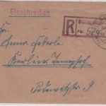 Bizone - 84 Pfg. Arbeiter/Netz, Einschreibebrief Dillingen - Berlin 1948