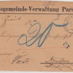 Bayern - Parsberg 1 Markt, K1 a. unfrank./Nachporto-Brief n. München 1895