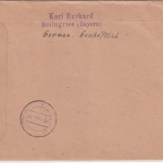 AM-Post - 25 Pfg./4er-Block (Bogenecke) u.a., Einschreibebrief Beilngries 1946