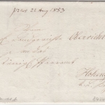 Bayern - Oberviechtach 18/8 (1853), HKS a. Dienstbrief n. Hohengebraching b.
