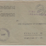 All.Bes. - Würzburg 3 - 24.10.45, GEBÜHR BEZAHLT ...RPFG, L2 a. Zensurbrief n.
