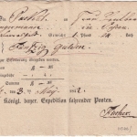 Bayern - Zettlitz, Fahrpost-Aufgabeschein f. Paket n. Passau 1842