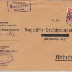 DR - Posthilfstelle Riegelstein T. Plech, Ra3 a. Brief n. München 1933 RRR!!