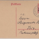 Bayern - 10 Pfg. Germania/Freistaat, GA-Karte/Ortskarte Kempten 1919