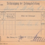 DR - Kempten 1921, K1 a. Bescheinigung d. Zeitungsbestellung