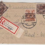 Bizone - 4x15 Pfg. Arbeiter/Netz u.a., Einschreibebrief Borstel ü. Bad Oldeslohe