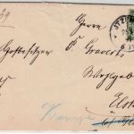 DR - 5 Pfg. K/A Paar a. Brief Itzehoe - Elskop b. Krempe 1891, ohne Inhalt
