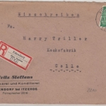 All.Bes./Kontrollrat - Edendorf ü. Itzehoe, Poststelle I, Einschreibebrief 1948