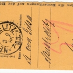 DR - Neustrelitz 1886, K2 a. Einlieferungsabschnitt f. Paket, 50 Pfg. Gebühren-